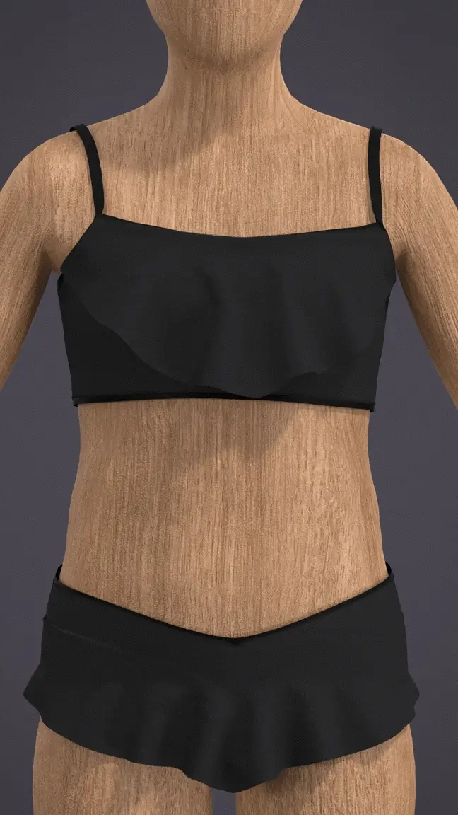 Tucking Bikini Brief Ruffle black - Image 11
